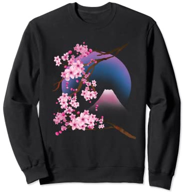 Sakura japonais vintage, motif fleurs de cerisier, femmes, filles Sweatshirt