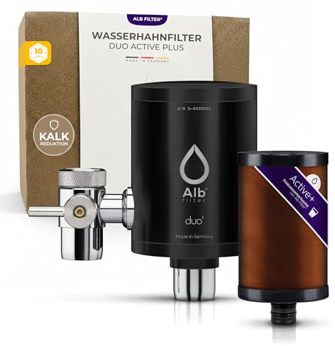 Alb Filter DUO ACTIVE PLUS Wasserfilter Wasserhahn Edelstahl Schwarz