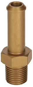 PrecisionGeek Adaptador de manguera de aluminio - NPT de 1/8 pulgadas a 7-8 mm - Adaptador de púas a presión - Oro - 1 pieza