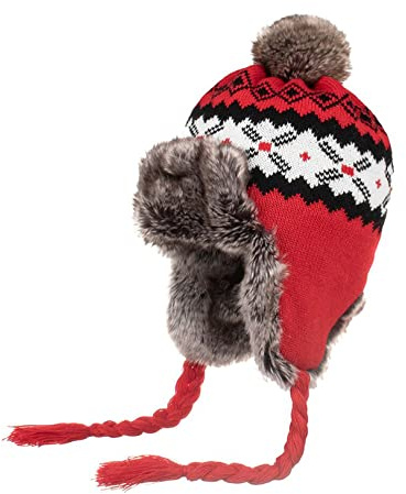 QICHEN Damen Winter Mütze Strick Fliegermütze Ohrenschützer Trapper mütze Warm Fellmütze