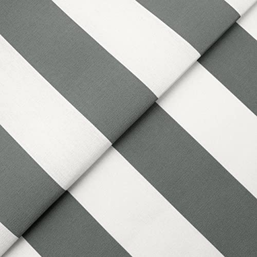 DESHOME Ibiza - Tessuto al Metro per esterno h 160 cm oleo idrorepellente stoffa riga al metro resistente per tappezzeria divano, cuscini, sedie, lettini, tende da sole 1 metro Grigio