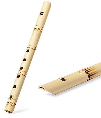 Flauta de Bambú – Pipeau – Instrumento Musical – Natural – Hecha a mano