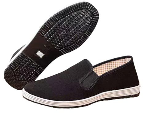 Zeihyeurus Zapatos Chinos de Artes Marciales,Zapatillas Tradicionales China Estilo,Zapatos de de Goma de Kung fu,Absorción Impactos Ligera,cómodo Transpirable,Adecuado para Uso Interior/Exterior