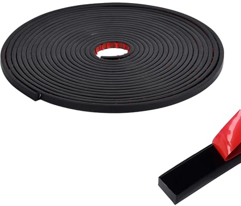 9M Flexible Zierleiste Selbstklebend Hell Deckenleisten, Schwarz | Leiste Dekorative für DIY, Dekoration, Spiegelrand, Wand, Bilderrahmenränder, Schrank, Risse