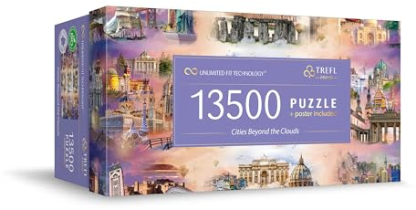 Trefl - Puzzle 13500 Teile, Cities Beyond the Clouds, Prime UFT | Für Kinder und Erwachsene ab 14 Jahren, hochwertige, kreative Unterhaltung, präzise passende Teile