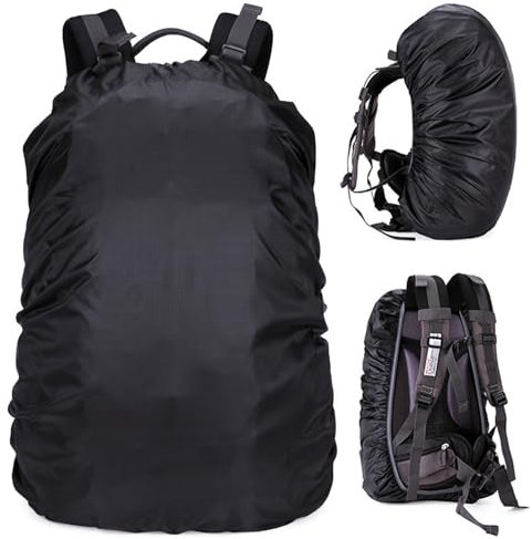 1 Piece of Black Waterproof Backpack Cover, Convenient Backpack Rain Cover, Dust Cover, Outdoor Cycling and Mountaineering Protector (30-40l)