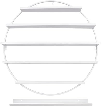 GMSLuu Estantería de metal de 3 piezas, 5 niveles, para esmalte de uñas, soporte para pintauñas o pintalabios, para mujer, color blanco