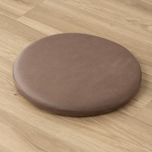 SWJ-swjssb Sitzkissen Rund 40cm/35cm/30cm/45cm/50cm,Stuhlkissen Outdoor Gartenstuhl Wasserdichter Stuhl Polster Kissen Filzkissen Für Bürostuhl Mit Unsichtbarem Reißverschluss(Kaffee,35cm/14inch)