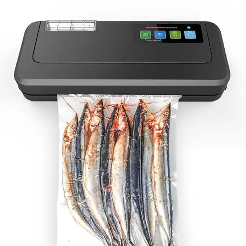 Vacuum Sealer Machine, Food Sealer, 75KPa 220W Fast-Compact Vacuum Sealer Machine with LED Display Screen, Overheating protection function, for Liquid, Dry and Moist Food
