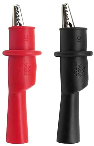 Pinzas de cocodrilo para cables de prueba, pinza de cocodrilo - Abrazadera de clip de prueba de cocodrilo para probador de multímetro,Sonda de pinza eléctrica de cocodrilo, sondas de prueba de pinza d