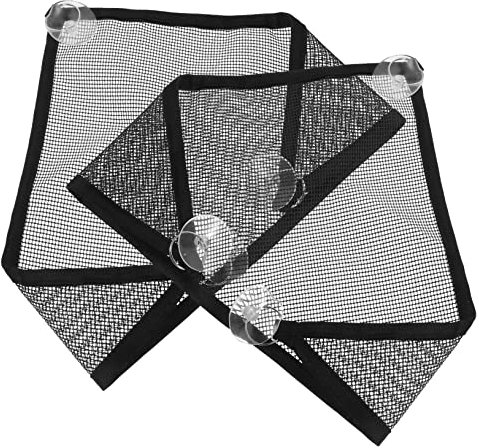 Sosoport 2stücke Netz-kletterhängematte Für Reptilien Und Kleintiere Mit Saugnäpfen Für Hamster Und Andere Haustiere Design Für Sicheres Und Entspannen
