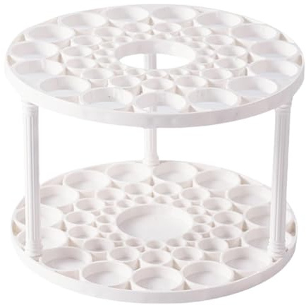 Supporto per pennelli cosmetici, porta pennelli da trucco, 45 fori, organizer per pennelli da trucco, organizer per cosmetici, grande capacità, antipolvere, organizer da scrivania per rossetti e
