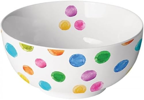 Ambiente Schale Müslischale 0,4 l, Porzellan Schüssel/Dessertschale/Salatsschüssel/bunte Tupfen Geburtstag Party serie polka dots