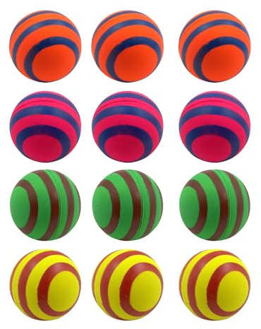 SMELL & SMILE Tennisbollar för att spela tennisbollar för hundar perfekt för bollkastare (12 st - 6,3 cm-2351)