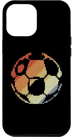 Retro Soccer Ball Pixel Graphic Football Pitch Coque pour iPhone 12 Pro Max