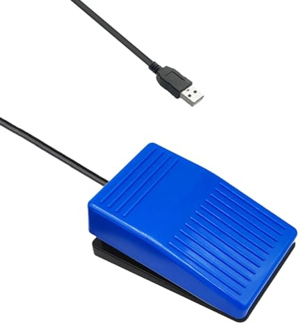 predolo Pedale USB per PC Game Pedal Versatile Leggero 10x6,3x4,2 cm Accessorio per PC Game Laptop Pre Programma Plug And Play, Blu Silenzioso