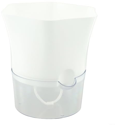 Pot de fleurs transparent à arrosage automatique, récipient pour plantes d'intérieur, avec indicateur de niveau d'eau, design double couche, pour maison, jardin, balcon, 3 tailles disponibles (L)