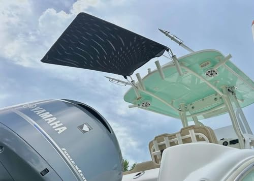 Dev Fishing SS50 T-Top Rocket Launcher Rod Holder Stern Boat Sun Shade (Black)