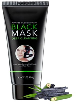 Blackhead Remover Mask, Bamboo Charcoal Peel Off Mask, Peel Off Face Masks, Purifying Pores, Deep Cleansing, For All Skin Types, For Men & Women, 100g