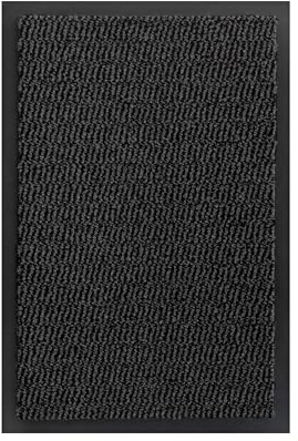 IDOHOME 60x90cm Paillasson Interieur Entree en Anthracite-Noir Tapis Entree Interieur Absorbant - Antidérapant - Imperméable - Débarrassez-Vous du Sable dans Le Couloir