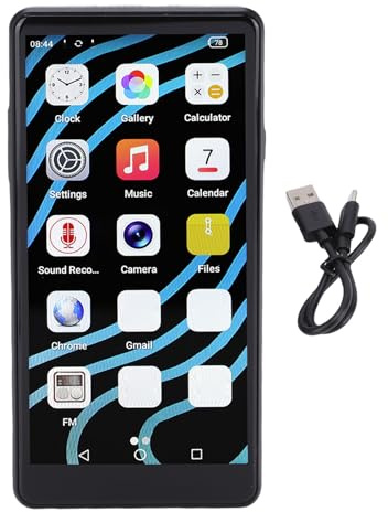 XUMIUZIY Lecteur MP3 80 Go avec Bluetooth WiFi, Lecteur de Musique MP4 à écran Tactile HD de 4,99 Pouces avec Appareil Photo 16MP pour Android 12, Horloge, Enregistreur, Radio FM,