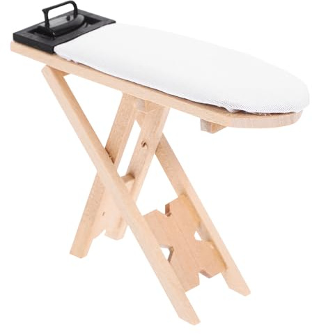 Parliky Mini Plancha Negra y Mesa de Hierro en Miniatura para Casa de Muñecas, Set de 2 Piezas, Muebles de Simulación Realista para Decoración y Juego Infantil