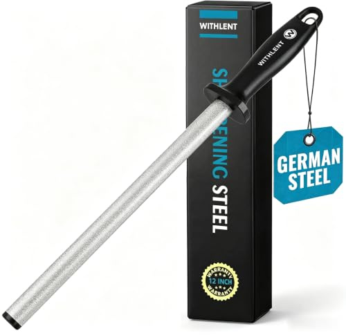 Fusil a aiguiser diamant professionnel 30 cm - aiguiseur couteaux pro - affuteur de couteaux plus efficace que pierre a aiguiser - fusil diamant compatible tous couteaux de cuisine