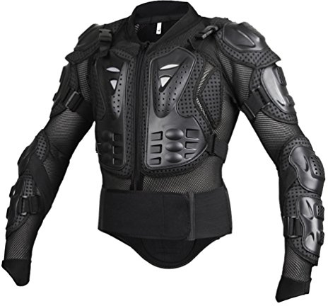 Dexinx Motorrad Radfahren Reiten Full Body Armor Rüstung Protector Professionelle Street Motocross Guard Shirt Jacke mit Rückenschutz Schwarz M