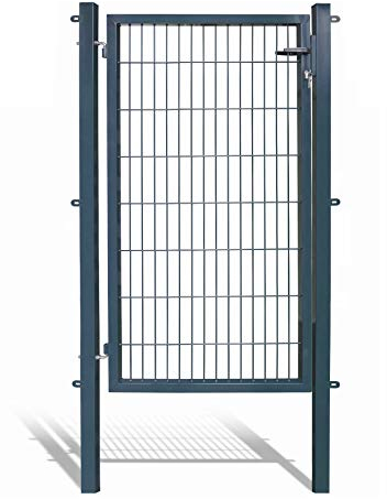 Koll Living Gartentore für Stabmattenzaun - Farbe und Höhe wählbar - inkl. Pfosten und Befestigungsmaterial (Gartentor H 160 x B 100 cm, anthrazit)