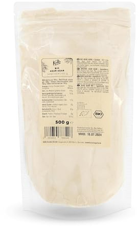 KoRo - Bio Agar Agar 500 g - Puramente vegetale - Perfetto per addensare e gelificare - Alternativa alla gelatina - Ottenuto dalle alghe