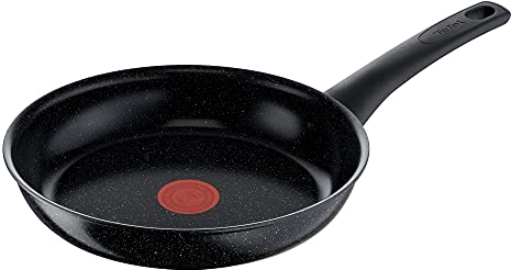 Tefal Intensity Bratpfanne 24 cm, Keramikversiegelung, Thermo-Signal Temperaturindikator, leichte Reinigung, induktionsgeeignet, umweltfreundlich, schwarz, C41804