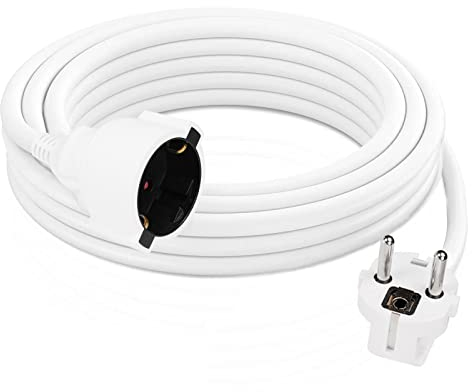 RealMade 𝟯𝗺Verlängerungskabel, 𝘃𝗲𝗿𝗹ä𝗻𝗴𝗲𝗿𝘂𝗻𝗴𝘀𝗸𝗮𝗯𝗲𝗹 mit Kinderschutz Stecker, 3680W Schutzkontakt-Verlängerung für innen, 16A/250V, Weiß