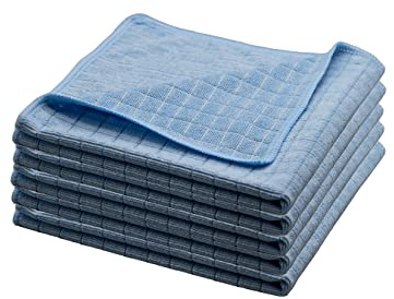 renideo Profi Mikrofasertücher - Premium Mikrofaser Tuch zum Reinigen und Polieren, für Innenreinigung und Außenreinigung, streifenfreier Glanz, 40 x 40 cm, 5er Pack (Blue)