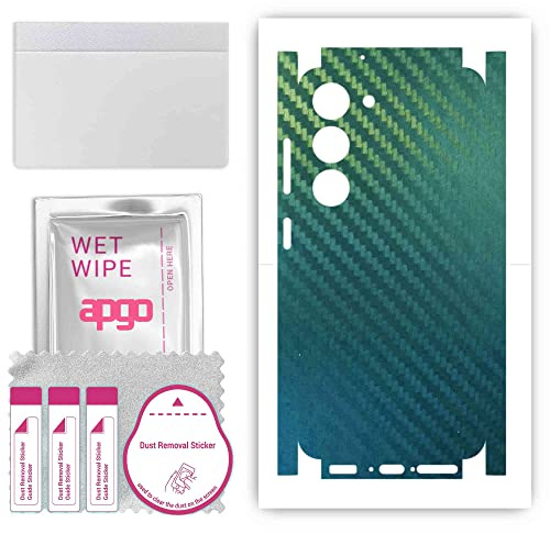 apgo Rückseite + Seiten Schutzfolie, Skin, kompatibel mit Samsung Galaxy S23, Hinten Displayschutzfolie aus Vinylfolie, Kratzfest, einfache Montage - Kohlenstoff-Chamäleon CAKA1
