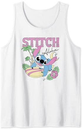 Disney Lilo & Stitch Aloha Hawaiian Surf Poster Camiseta sin Mangas