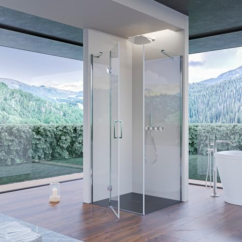 OLIMPO DOCCE - Box doccia due lati con porta battente 8mm h195 REGINA - 100x80