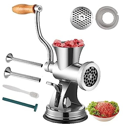 KOROBIE Manuel Mini Hachoir à Viande Robot culinaire broyeur Portable Hachoir mélangeur Saucisse Stuffer Acier Inoxydable for Boeuf Poisson Maison Utilisé dans Divers scénarios d'utilisation
