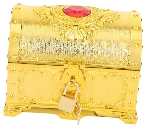 Toyvian Vintage Schatztruhe Spielzeug Schatzkiste Für Kinder Mit Deckel Kleine Dekorative Piratentruhe Für Halloween Deko Und Schmuckaufbewahrung