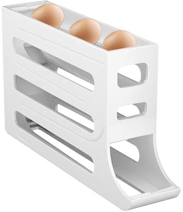 Porte-œufs transparent – Boîte de rangement pour œufs à double couche | Distributeur d'œufs à 4 niveaux pour économiser de l'espace – Rangement d'œufs, récipient de rangement alimentaire pour armoire