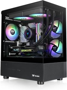 Thermaltake CA-1Z4-00M1WN-00 View 170 TG ARGB Case nero; 3 ventole ARGB da 120 mm incluse; supporta radiatori fino a 280 mm; pannello frontale e laterale in vetro temperato doppio