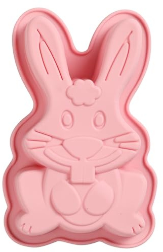 WishesMar Silikonform Form einer Kaninchen Flexible Backform Antihaft Küche Besondere Silikonbackform Tortenformen Kuchenbackform Silikon Form für Brot, Torte, Cake, Backen, Große Gelee