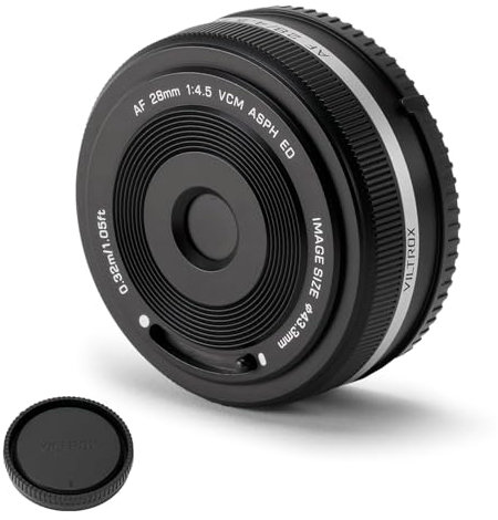 VILTROX 28mm F4.5 FE, 28mm f/4.5 Pancake Full Frame Lens for Sony E Mount, Auto Focus Wide Angle Lens for Sony E-Mount Cameras A7II A7SIII A7II A7RIII A7IV A7RIV A9 A1 FX3 A7RV ZVE1 A7CR A7CII A93
