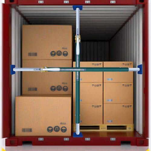 Stück Ratschen-Ladestangen, ausziehbare Ladeflächen-Rückhaltestangen/Laststange – Tragkraft 1212 Pfund, Stabilisator-Laststopper für Anhänger/Wagen/Kühlwagen/Wohnmobile für sicheren Transpor