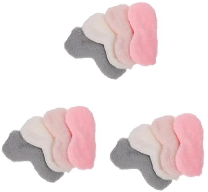IWOWHERO 12 Stk Plüsch-augenmaske Schlafende Augenklappe Schlafmaske Für Mädchen Schlafmasken Mit Verbundenen Augen Plüsch-augenklappe Weiche Augenmasken Augenschatten Baumwolle