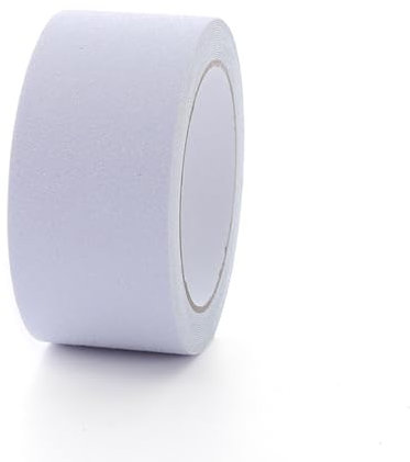 YMWALK Nastro antiscivolo, ad alta trazione, antiscivolo, 5 cm x 5 m, autoadesivo, antiscivolo, impermeabile, nastro abrasivo per scale, gradini, esterni e interni (bianco)