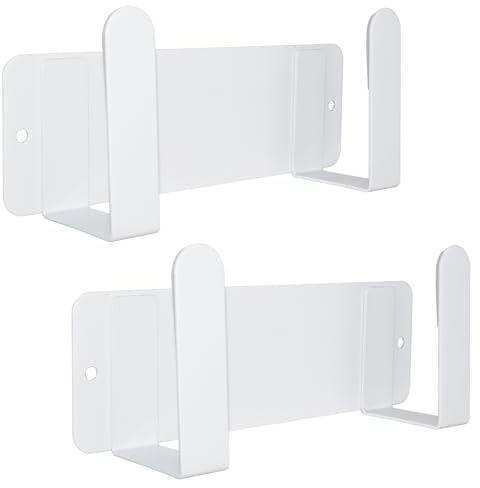 YOUGRIDDA Topfdeckelhalter & Waagenhalter aus 304 Edelstahl – Wandmontage, selbstklebend oder Schrauben, 2-in-1 für Küche (Deckel, Pfannen, Bretter) und Bad (digitale Personenwaagen) -Weiß, 2er-set
