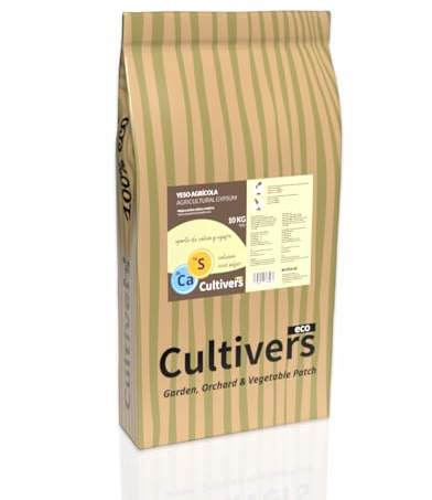 CULTIVERS Yeso Agrícola Micronizado 10 kg para Mejorar Suelos Sódicos y Salinos con Calcio y Azufre. Regenerador de suelos, Apto Agricultura Ecológica