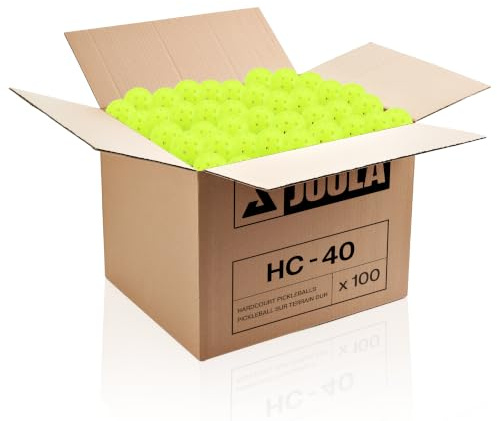 JOOLA HC-40 Hardcourt Pickleball Balls with Storage Tube - USAP Approved Balls for Tournament Play - 3, 12, & 100 Pack Option - Durable Pickleballs for Indoor Play & Outdoor Courts