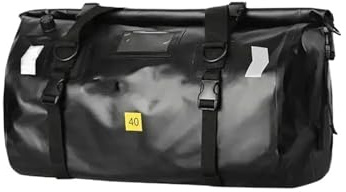 Dnhqknoaf Borsa Da Moto Posteriore Impermeabile Per, Da Viaggio Esterni, A Rullo Asciutta 40L E 66L, Sedile Borsa Sella Moto(40L-Black)