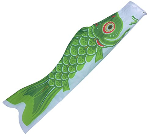 Toddmomy Nylon Carp Streamer Japanese Fish Windsock Outdoor Hanging Decor for Garden Wall Ornaments